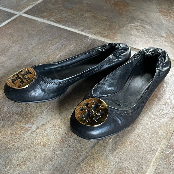 Tory Burch Black Reva Ballet Flats Size 7 - Picture 5 of 7